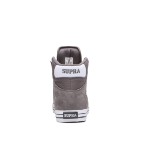 Supra Mens VAIDER Charcoal/white High Top Shoes | CA-62492